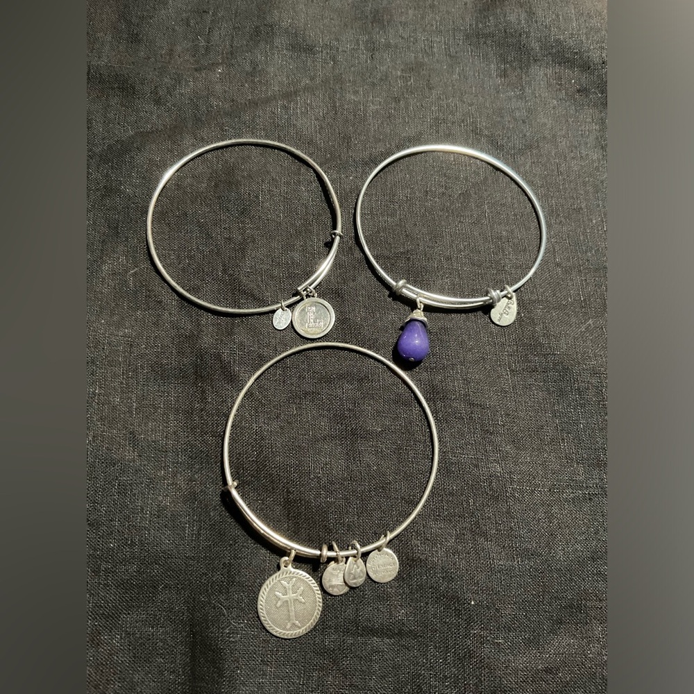 Trio of wire bracelets